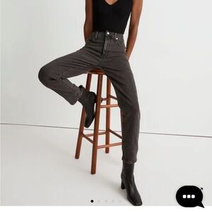 Madewell perfect vintage jean in gray/black